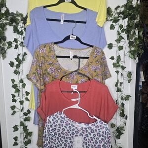 LuLaRoe Multicolor Short Sleeve Tops Collection